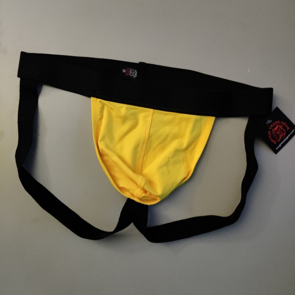 Rough Trade Gear XLarge jock yellow black NWT